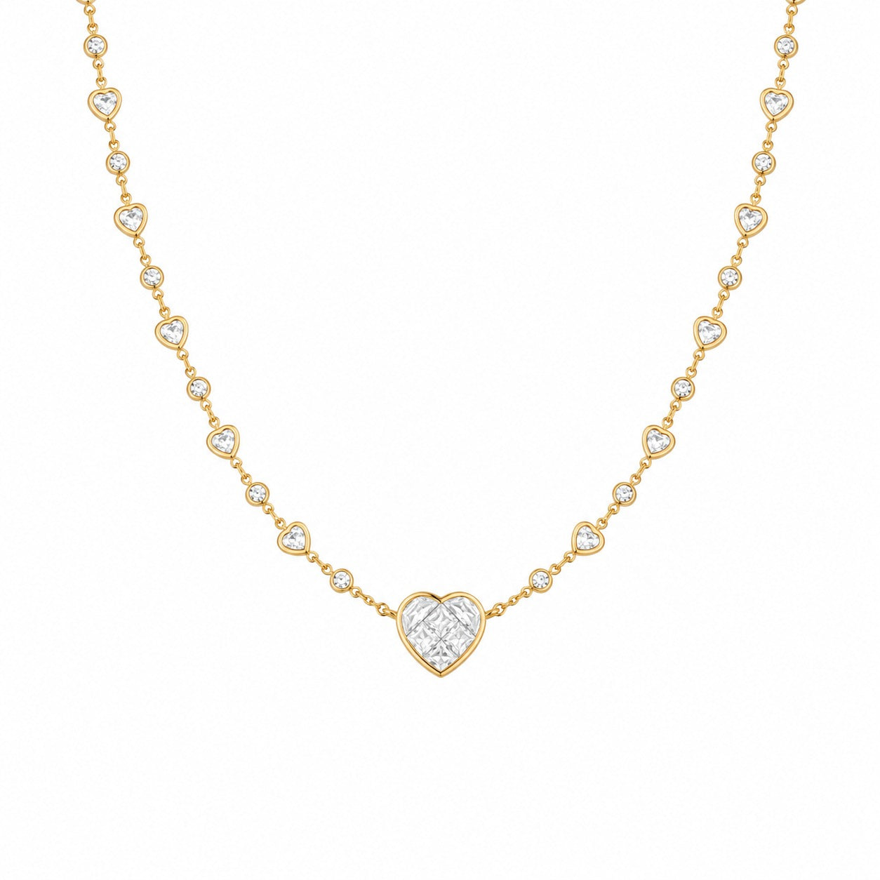 heart shaped modular necklace