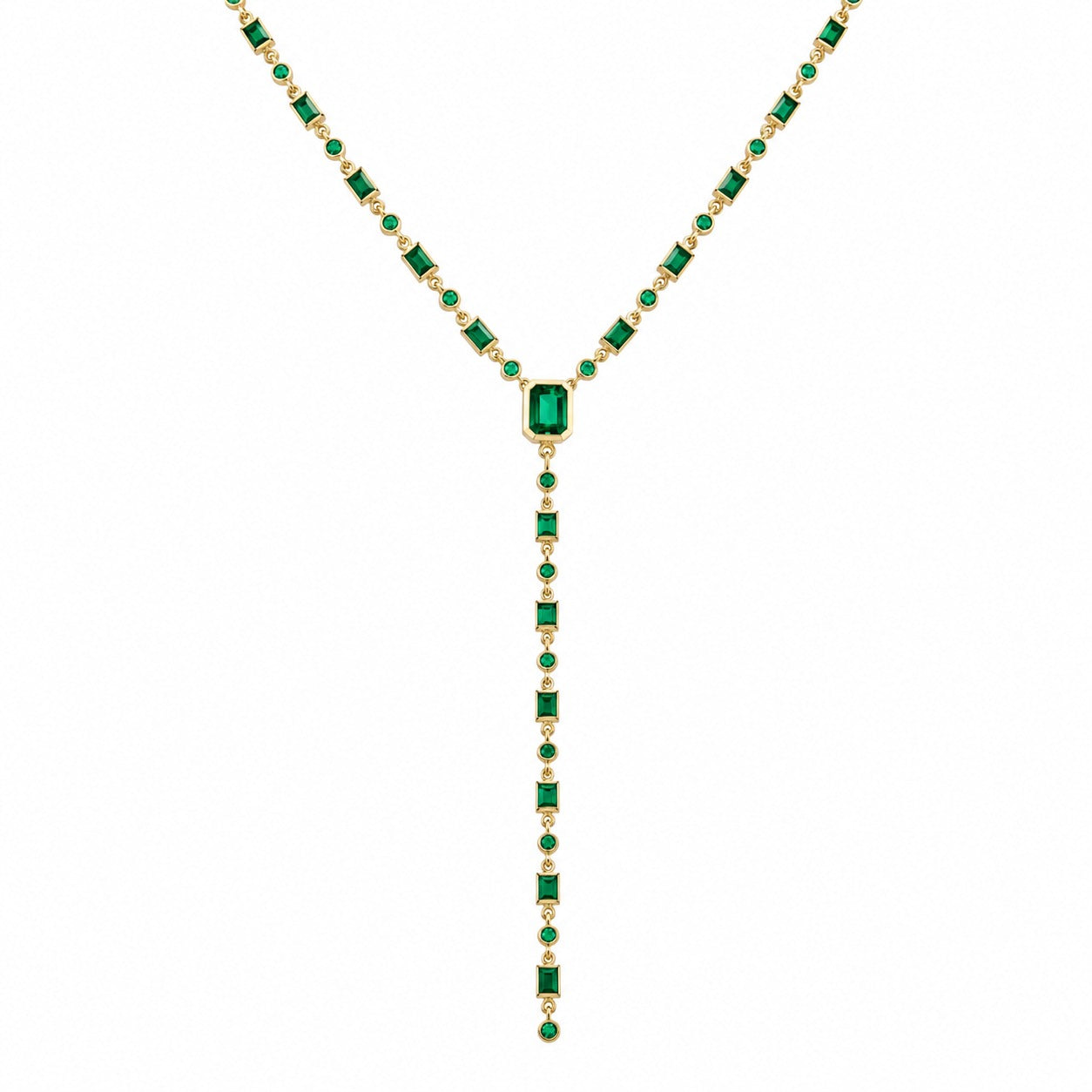 emerald modular necklace