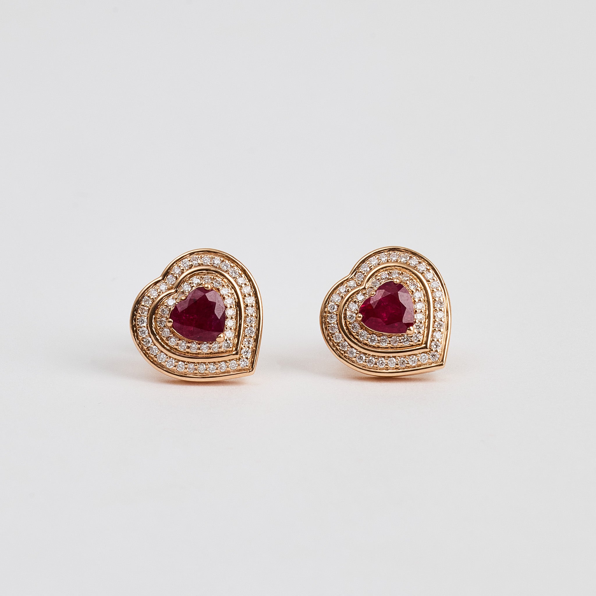 Ruby Petal Studs