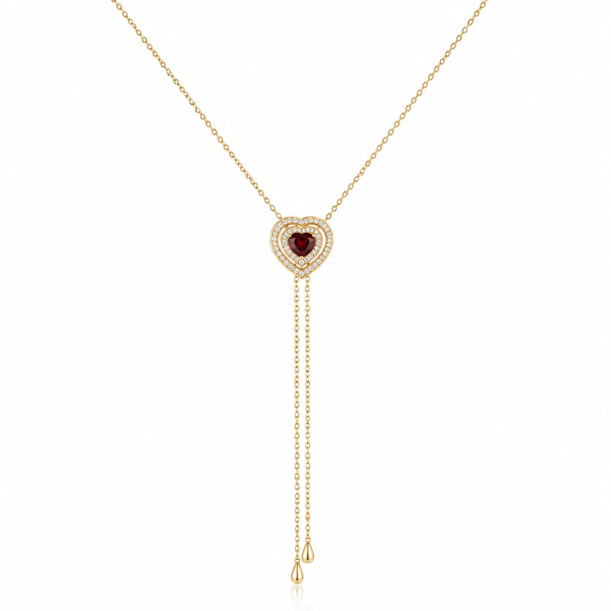 ruby modular necklace