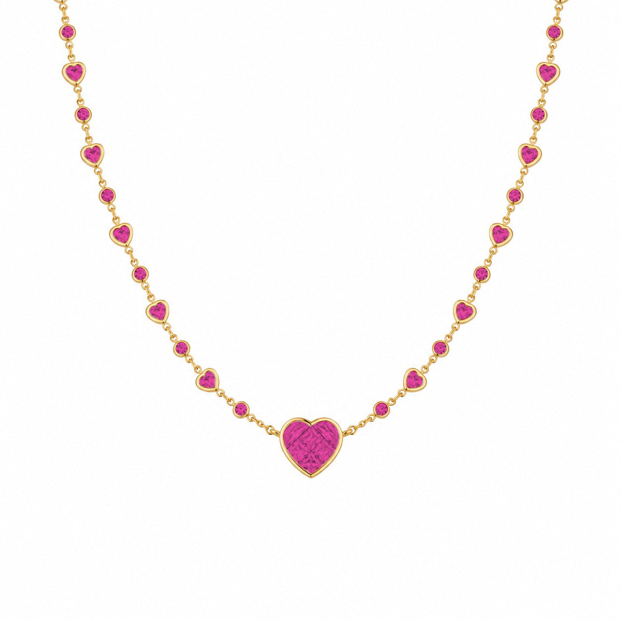 heart shaped modular necklace