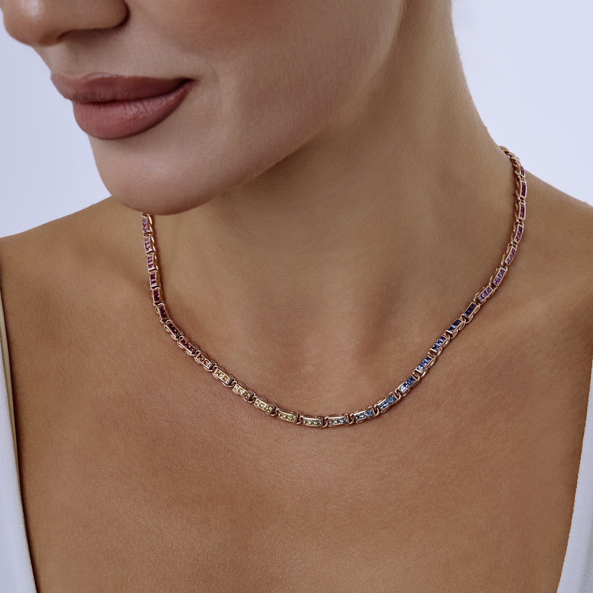 Rainbow Gemstone Necklace