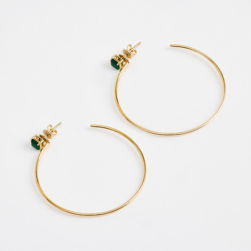Emerald Breeze Hoops