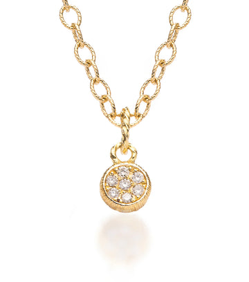 Pendant "O-Sole-Mio" in yellow gold with brilliant-cut diamonds 1