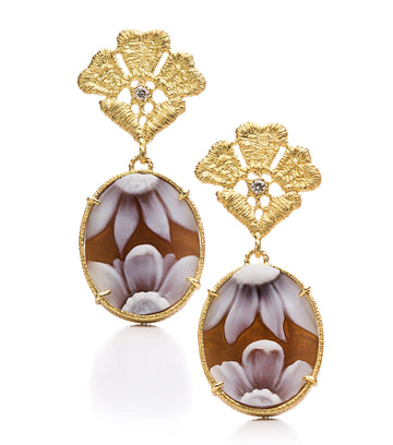 Earrings Cameo florale 1