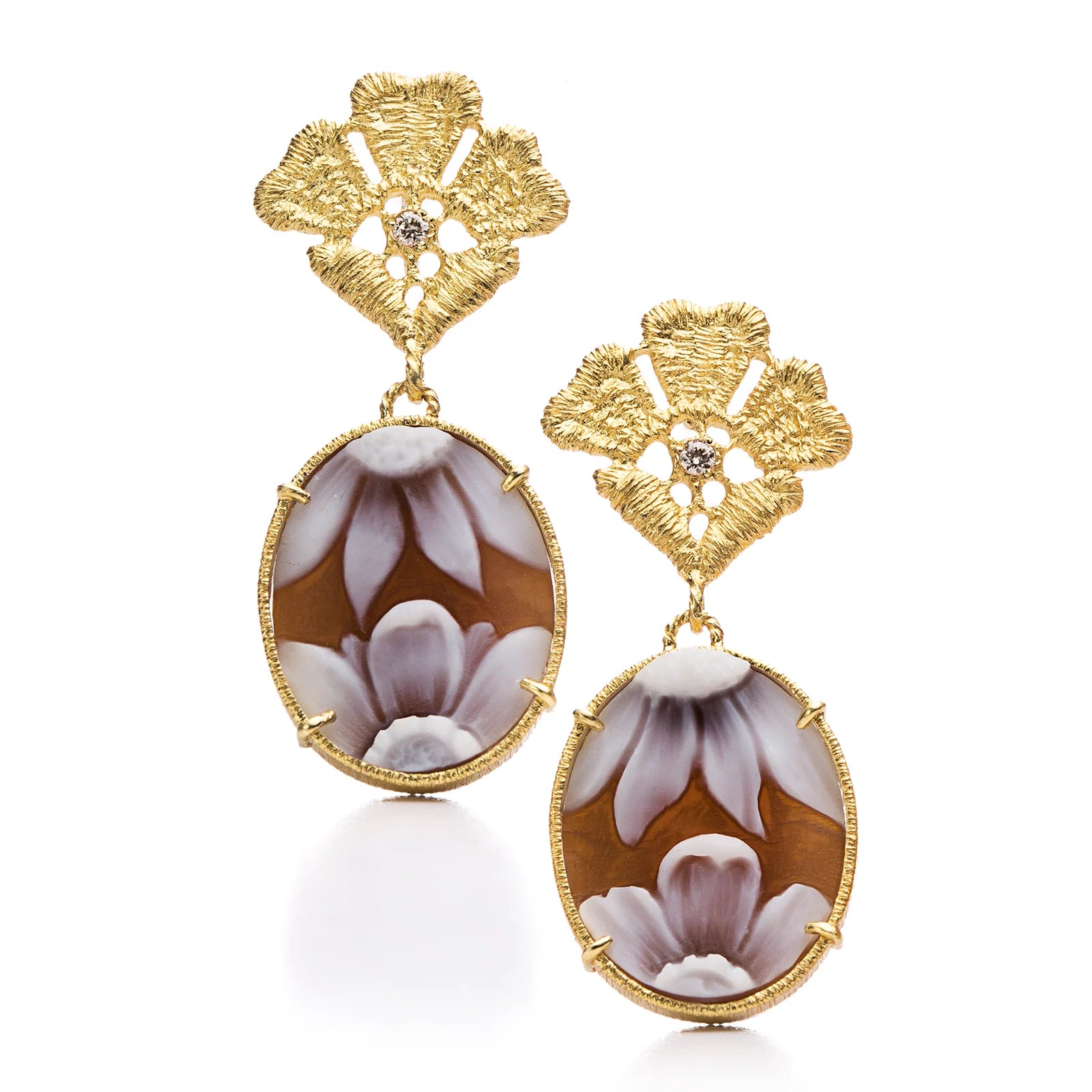 Earrings Cameo florale