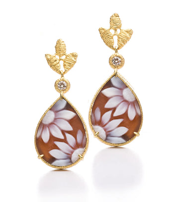 Earrings Cameo botanica 1