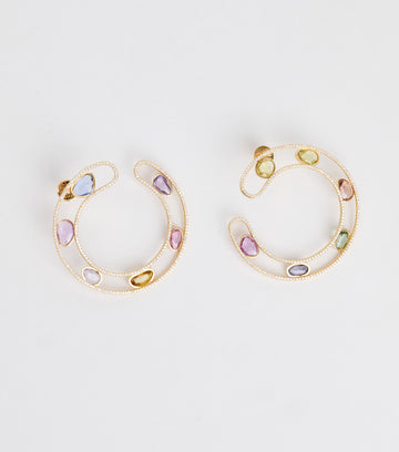 Golden Pearl Hoops 1