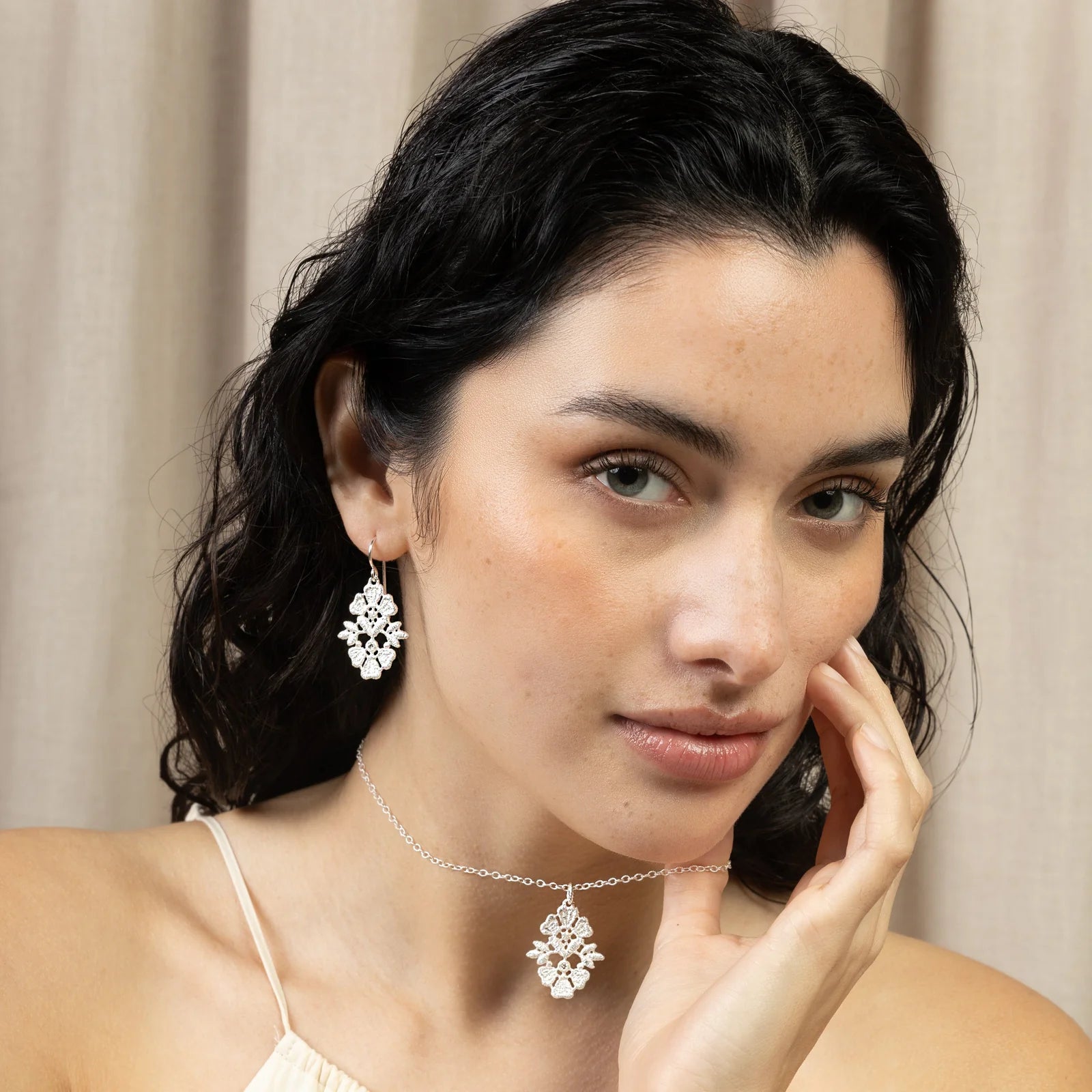 Earrings Flower Garden with Hooks