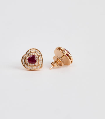 Ruby Petal Studs 1