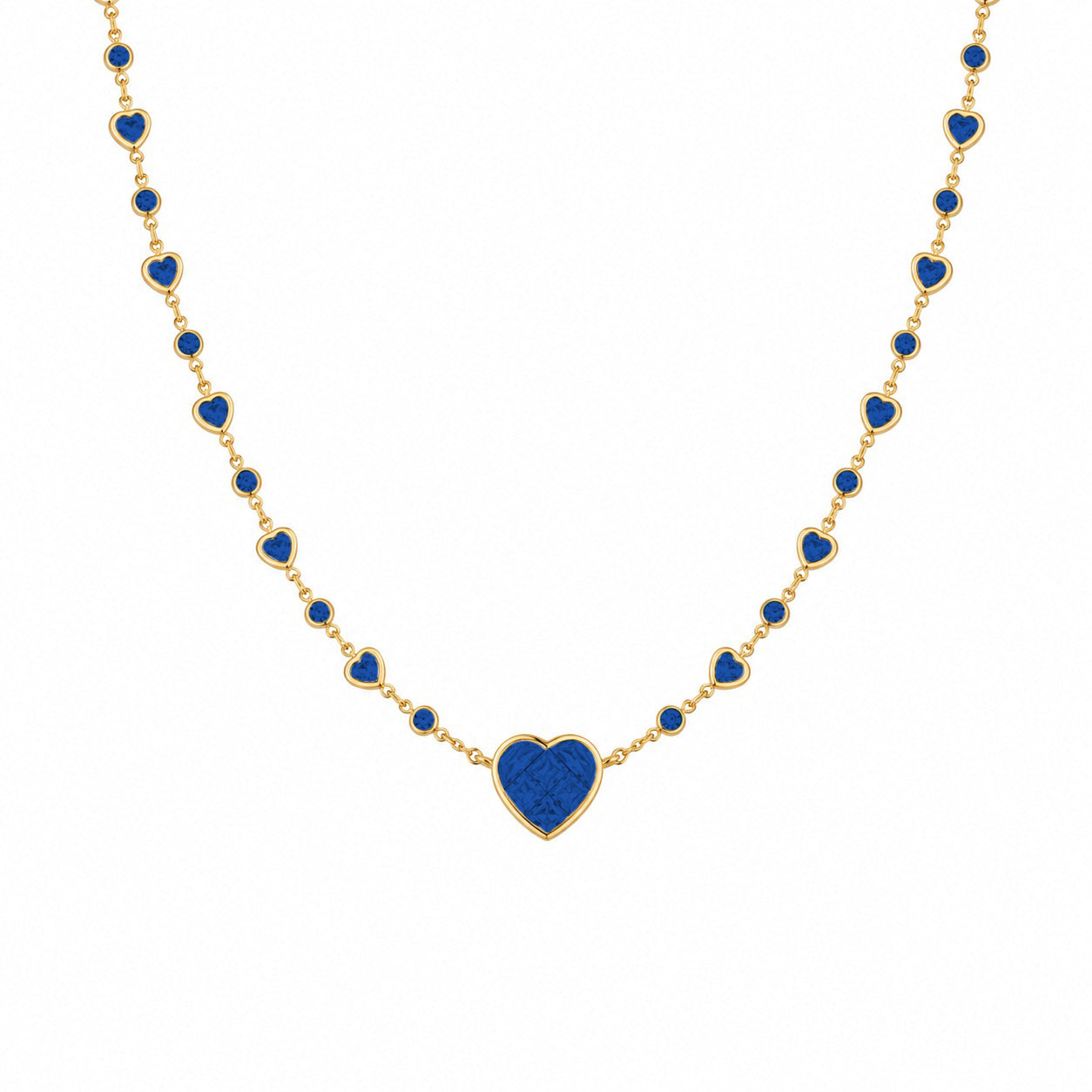 heart shaped modular necklace