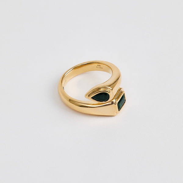 Emerald Duo Ring