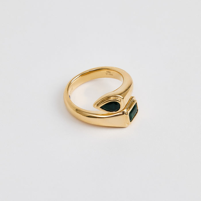 Emerald Duo Ring