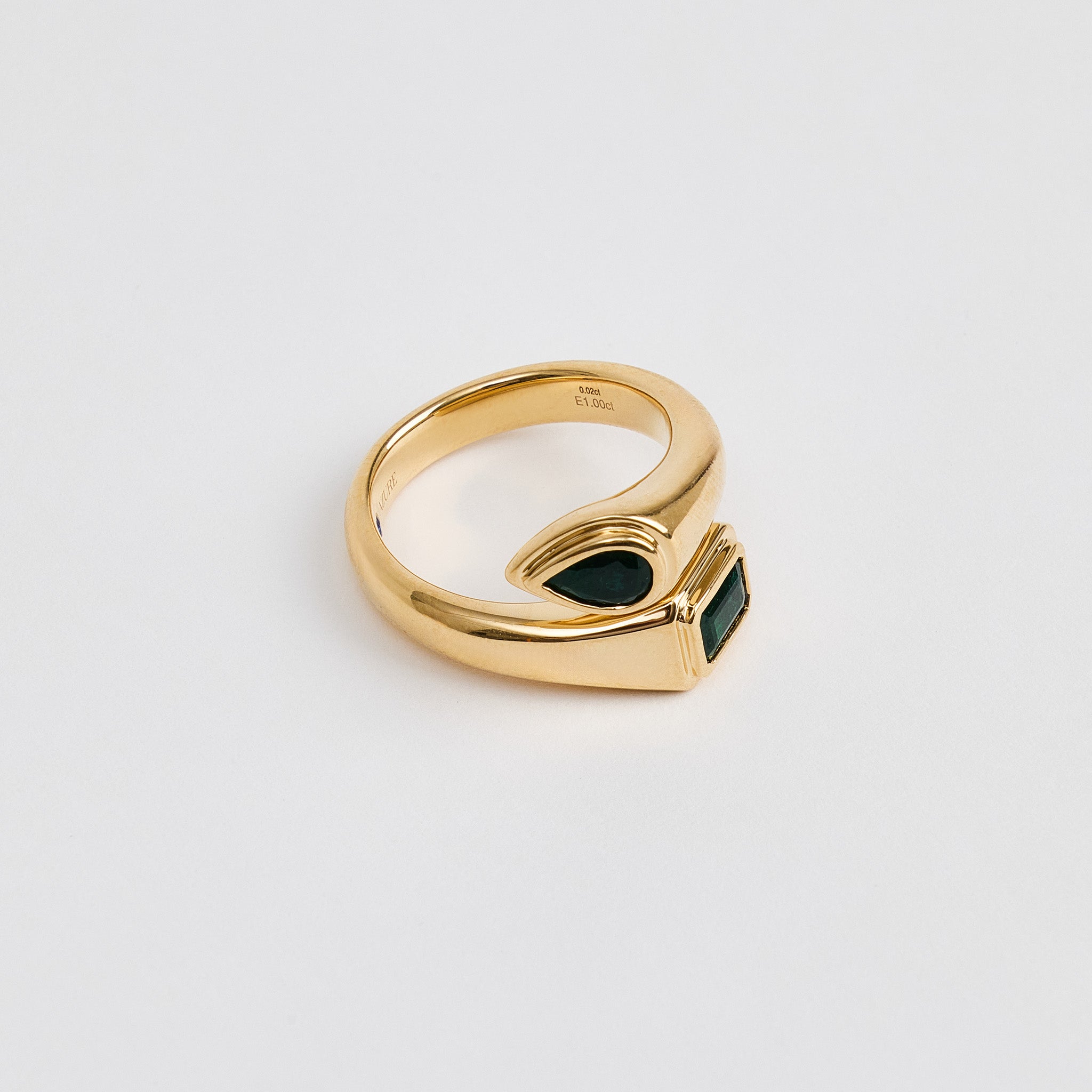 Emerald Duo Ring