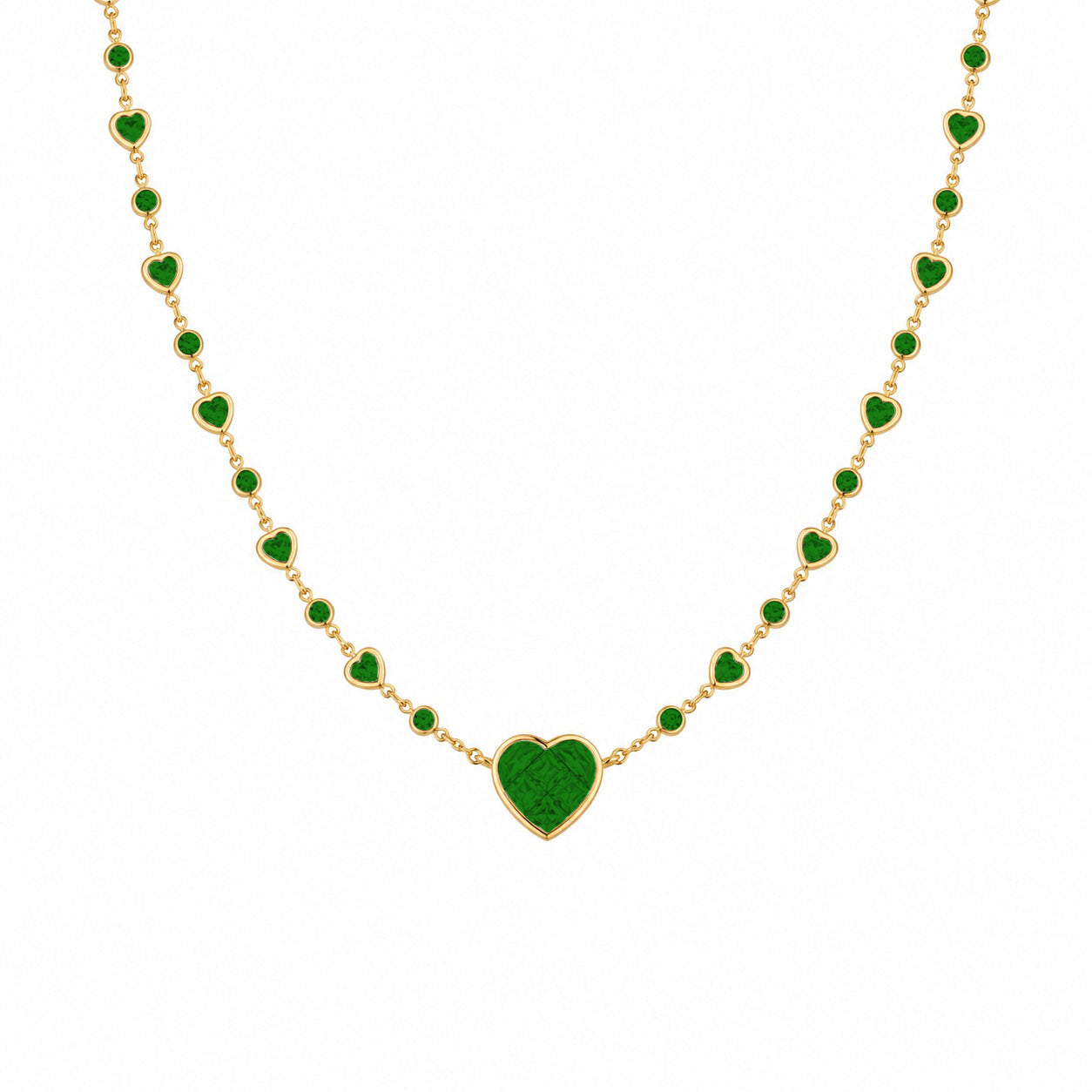 heart shaped modular necklace