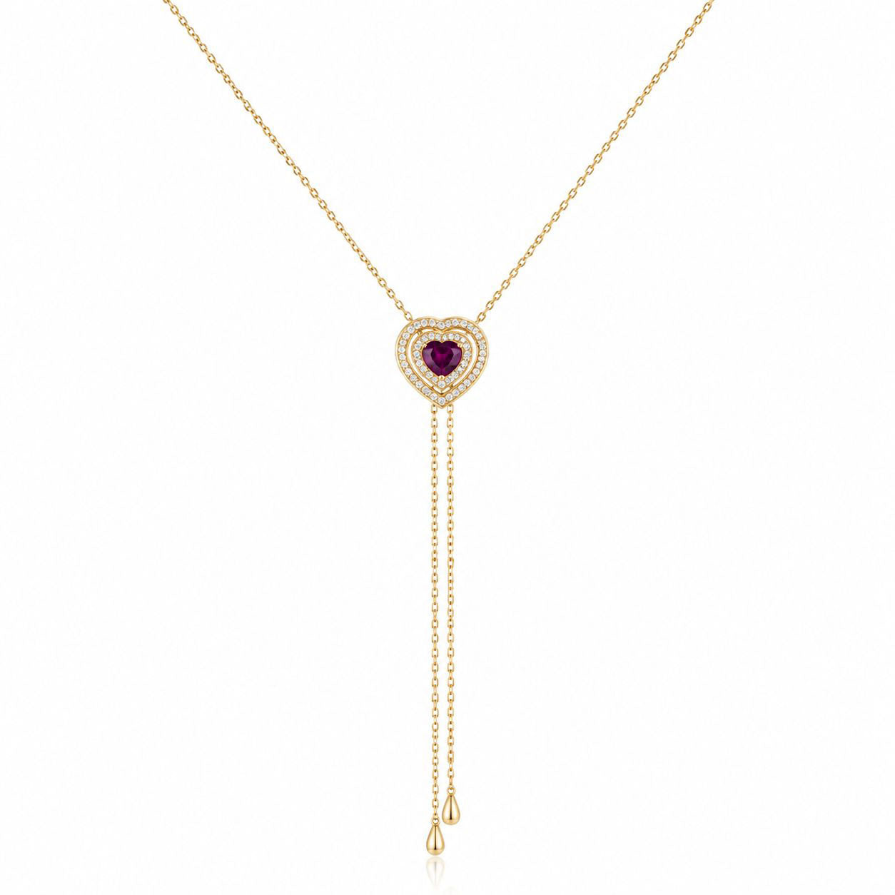 ruby modular necklace