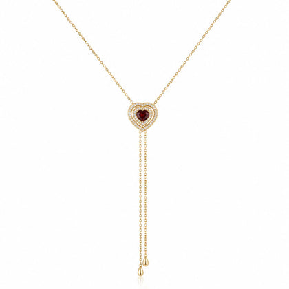 ruby modular necklace