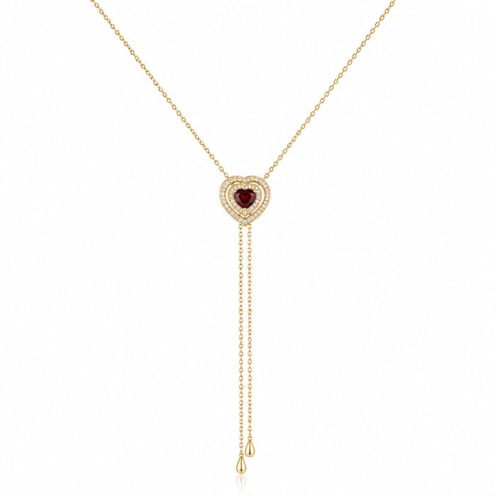 ruby modular necklace