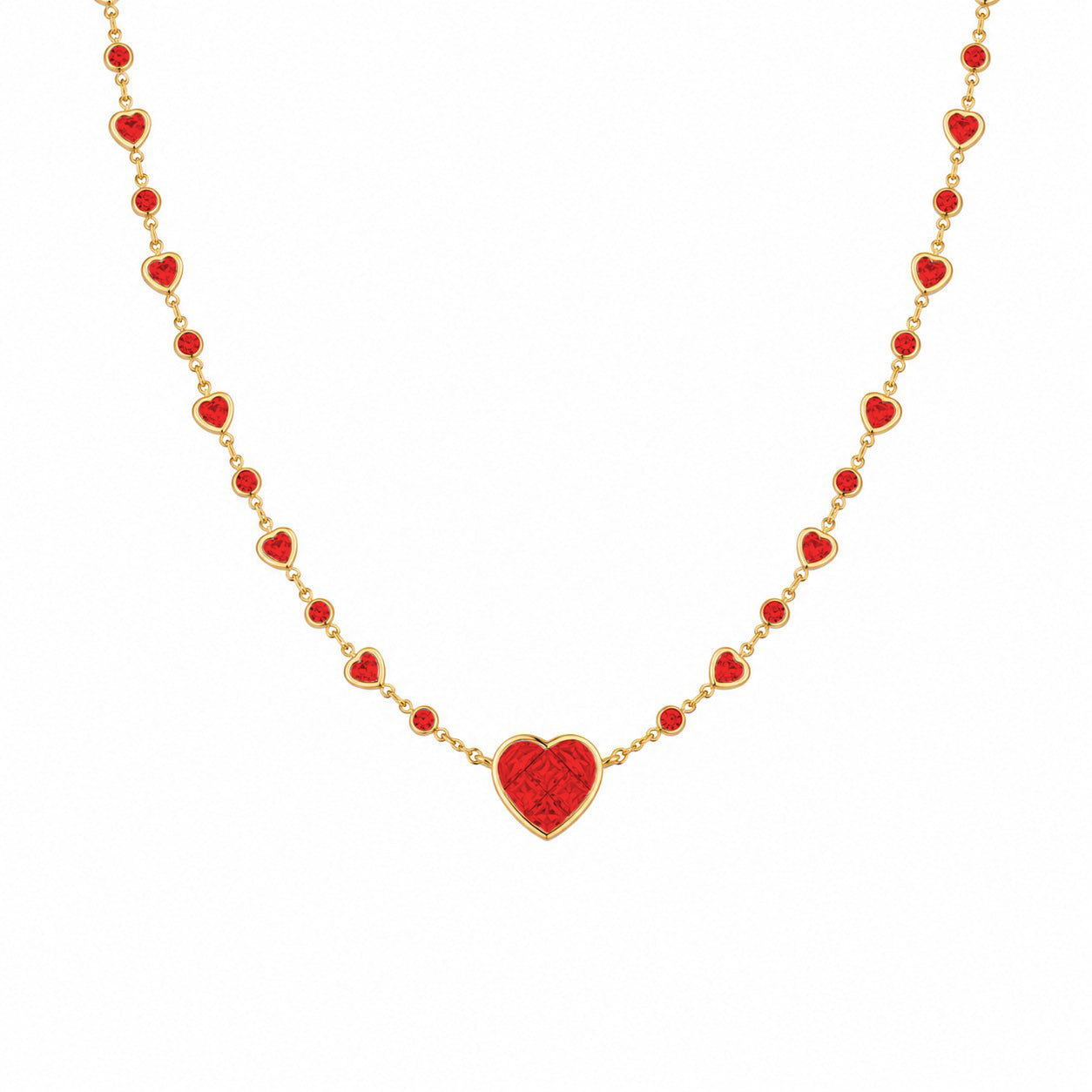 heart shaped modular necklace