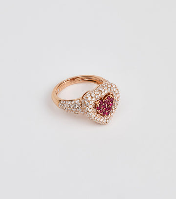 Heart Ruby Statement Ring 1