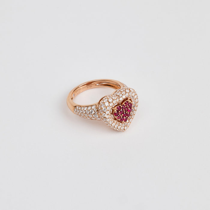 Heart Ruby Statement Ring