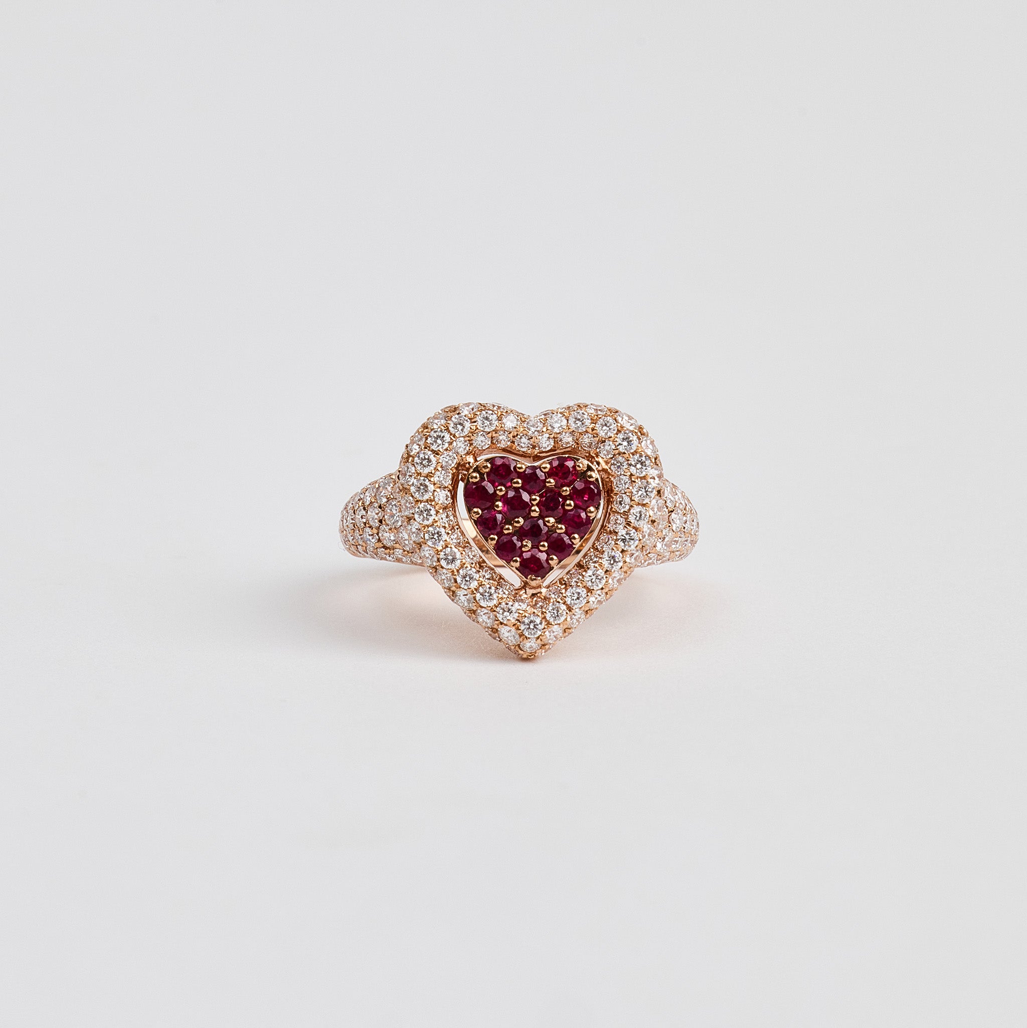 Heart Ruby Statement Ring