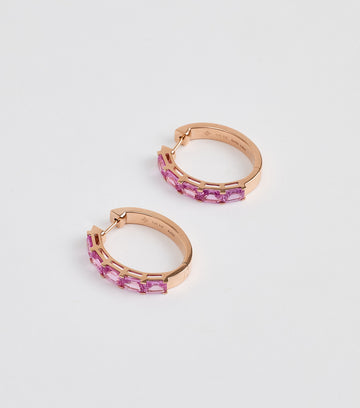 Pink Sapphire Earrings 1