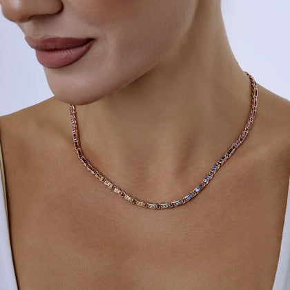 Rainbow Gemstone Necklace