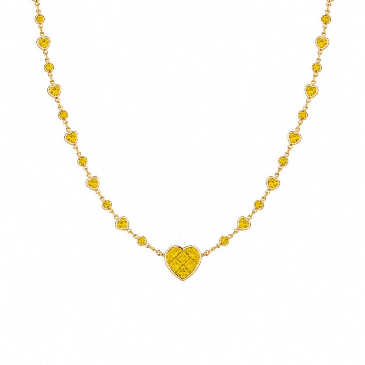 heart shaped modular necklace